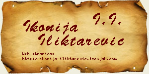 Ikonija Iliktarević vizit kartica